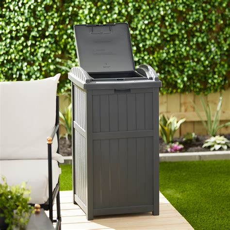 trash hideaway outdoor|30 gallon outdoor trash can.